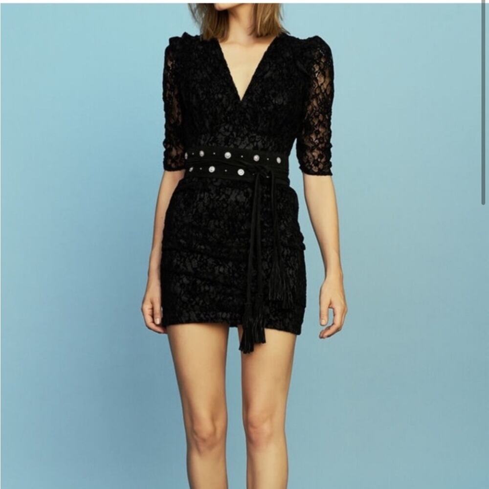 Maje Rimael lace mini dress